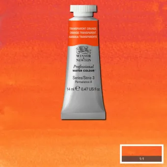W&N АКВАРЕЛНА БОЯ PROFESSIONAL 14 МЛ - TRANSPARENT ORANGE