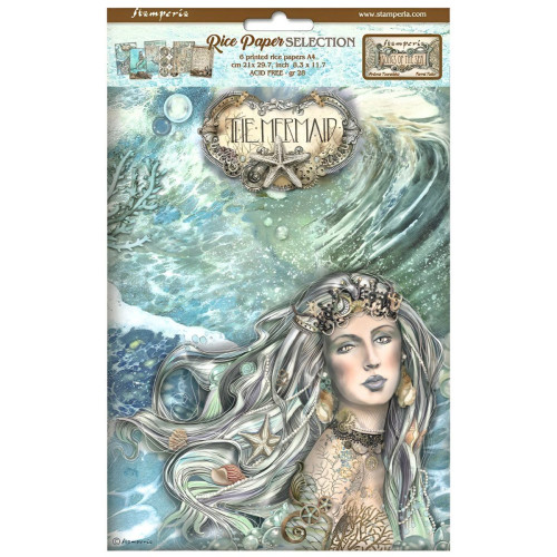 STAMPERIA SONGS OF THE SEA DECOUPAGE PAPER 6PCS A4 DFSA4XSS