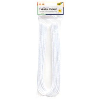 FOLIA VELVET WIRE 8 MM. 50 CM. 10 PCS. - WHITE