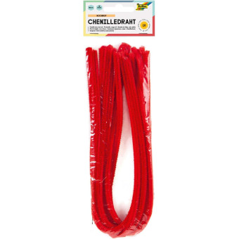 FOLIA VELVET WIRE 8 MM. 50 CM. 10 PCS. - HOT RED