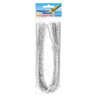 FOLIA VELVET WIRE 8 MM. 50 CM. 10 PCS. - SILVER