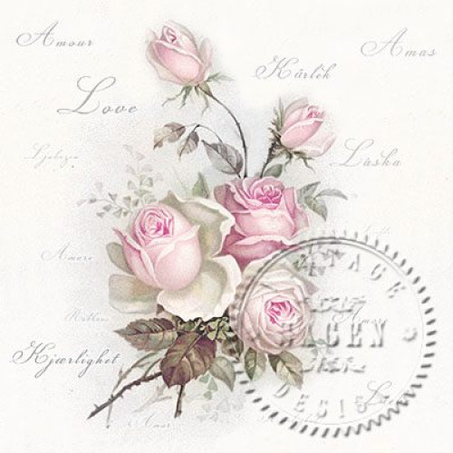 SAGEN VINTAGE NAPKINS FOR DECOUPAGE 33/33 CM - 80015