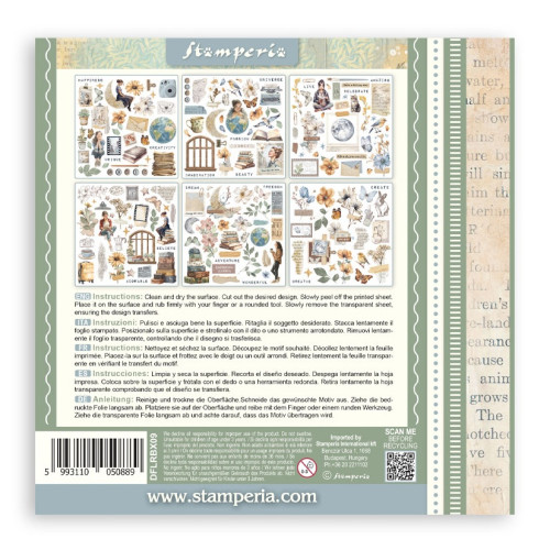 STAMPERIA SECRET DIARY RUB ON KIT DFLRBX09
