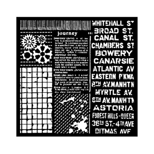 STAMPERIA FANTASTIC VOYAGES TEMPLATE 18X18 CM KSTDQ-99