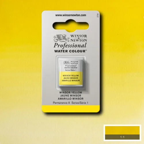 W&N WATERCOLOUR PAINT PROFESSIONAL H/PAN - WINSOR YELLOW