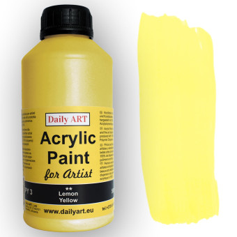 DAILY ART ACRYLIC PAINT 500 ML - LEMON YELLOW DA19102250