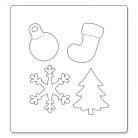 SIZZIX BIGZ ЩАНЦИ ЗА ИЗРЯЗВАНЕ - CHRISTMAS TREE, ORNAMENT