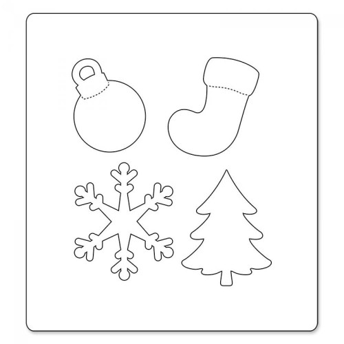 SIZZIX BIGZ ЩАНЦИ ЗА ИЗРЯЗВАНЕ - CHRISTMAS TREE, ORNAMENT