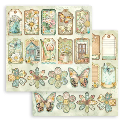 STAMPERIA DAISY ART CARD 30.5/30.5CM - SBB1131