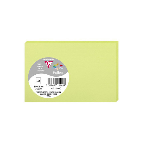 CLAIREFONTAINE CARDS 82/128 MM 210 G - GREEN