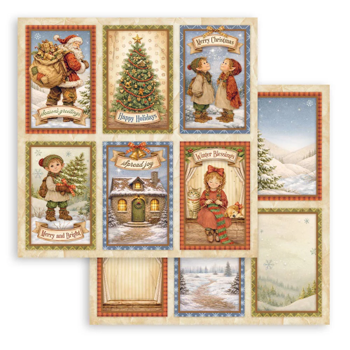 STAMPERIA SILENT NIGHT DESIGNER PAPER 6 CARDS 30.5/30.5 CM - SBB1166