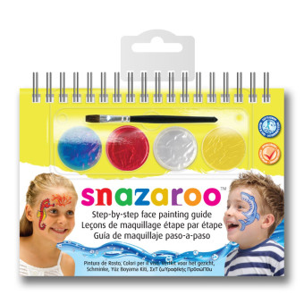 SNAZAROO FACE PAINT SET 4X1 ML. + BRUSH - UNISEX
