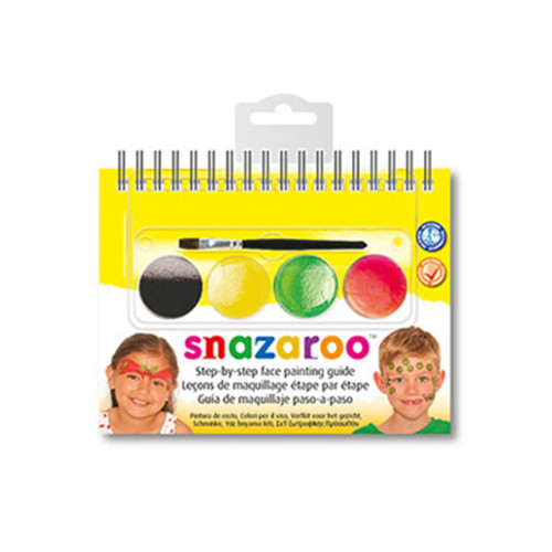 SNAZAROO FACE PAINT SET 4X1 ML + BRUSH - FRUIT AND VEG