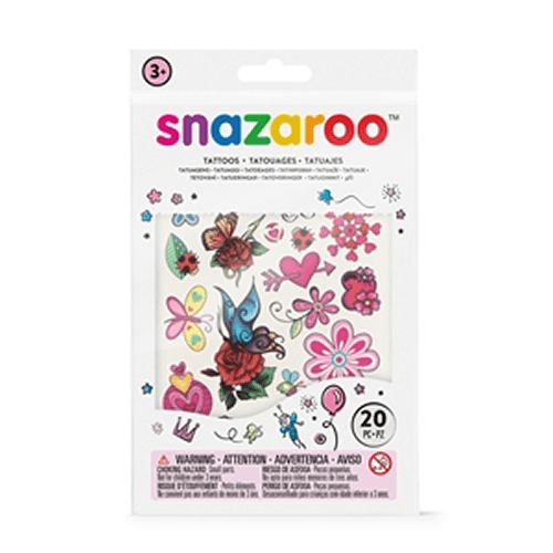 SNAZAROO ВРЕМЕННИ ТАТУИРОВКИ 20 БР. АСОРТИ - GIRLS