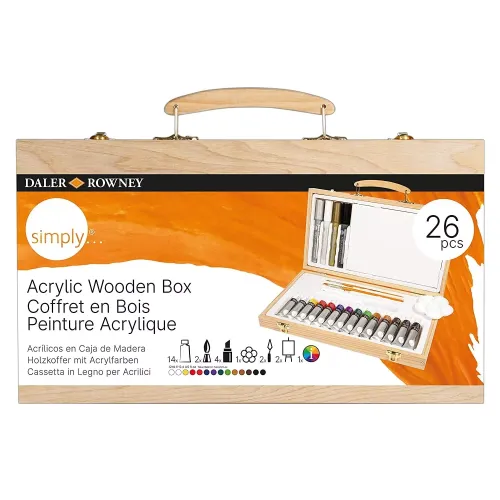 DALER ROWNEY ACRYLIC PAINT SET 26 PIECES -126 500 550