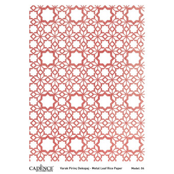 CADENCE ДЕКУПАЖНА ОРИЗОВА ХАРТИЯ A3 РОЗОВО ЗЛ. МОТИВИ - 004