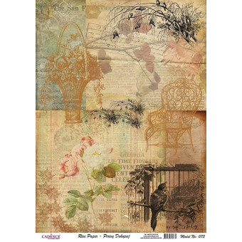 CADENCE DECOUPAGE RICE PAPER A4 - 073
