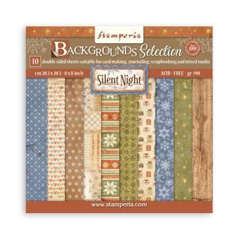 STAMPERIA SILENT NIGHT BLOCK PAPER 20.3/20.3 CM - SBBS149
