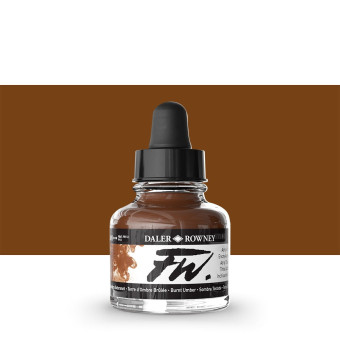 DALER ROWNEY ACRYLIC INK FW 29.5 ML - BURNT UMBER 160029223