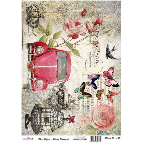 CADENCE DECOUPAGE RICE PAPER A3 - 637