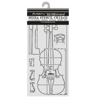 STAMPERIA SYMPHONY TEMPLATE VIOLIN SECTIONS 12 X 25 CM - KSTDL166