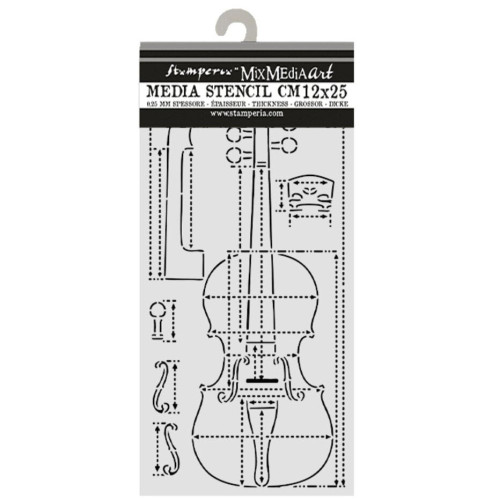 STAMPERIA SYMPHONY ШАБЛОН VIOLIN SECTIONS 12 Х 25 СМ - KSTDL166