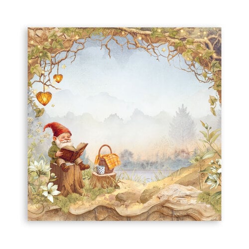 STAMPERIA WHISPERING WOODS BLOCK 20.3/20.3 CM -SBBSXB17