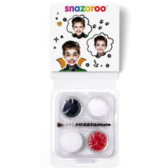 SNAZAROO FACE PAINT 3X3.75 G. + BRUSH AND SPONGE – VAMPIRE