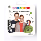 SNAZAROO FACE PAINT 3X3.75 G + BRUSH AND SPONGE - FRANCE