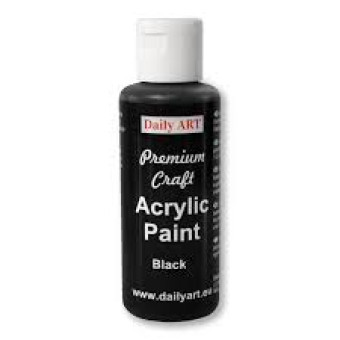DAILY ART АКРИЛНА БОЯ PREMIUM CRAFT 50 МЛ - BLACK