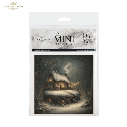 ITD COLLECTION MINI RICE PAPER SET 6PCS 14.8X14.8CM - RSM209