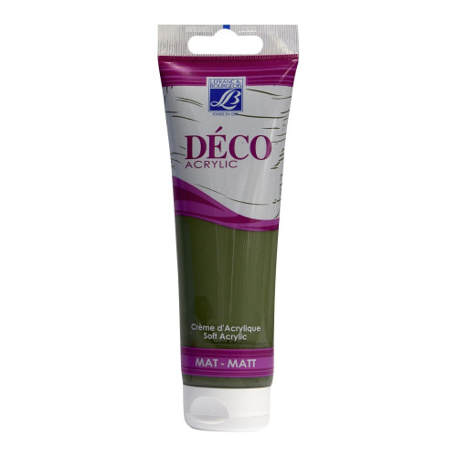 L&B ACRYLIC PAINT DECO MAT 120 ML - OLIVE GREEN 599