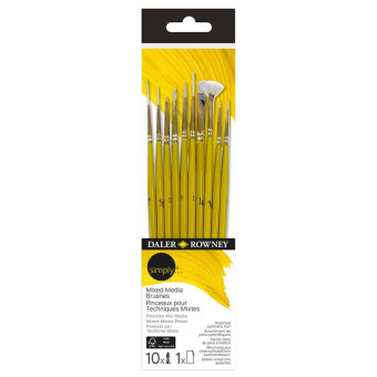 DALER ROWNEY ЧЕТКИ СИНТЕТИКА КОМПЛЕКТ 10 БР. - 216 650 310