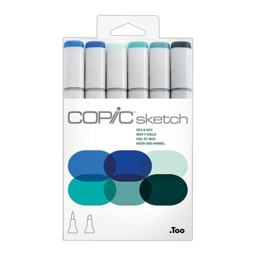 COPIC SKETCH КОМПЛЕКТ - 6 ЦВ SEA&SKY