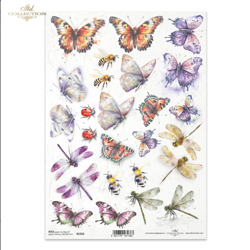 ITD COLLECTION DECOUPAGE RICE PAPER A4 - R2258