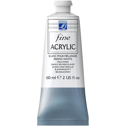 L&B ACRYLIC PAINT FINE 60 ML - MIXING WHITE 800