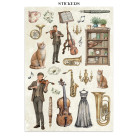 STAMPERIA SYMPHONY JUNK JOURNAL 8 КАРТИЧКИ 4 СТИКЕРА И 4 ИЗРЕЗКИ - SBJK24