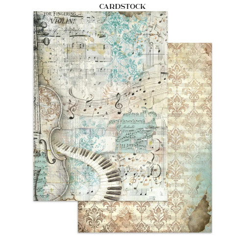 STAMPERIA SYMPHONY JUNK JOURNAL 8 КАРТИЧКИ 4 СТИКЕРА И 4 ИЗРЕЗКИ - SBJK24