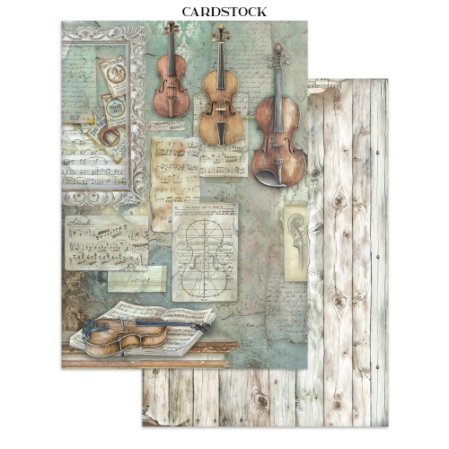 STAMPERIA SYMPHONY JUNK JOURNAL 8 КАРТИЧКИ 4 СТИКЕРА И 4 ИЗРЕЗКИ - SBJK24