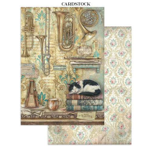 STAMPERIA SYMPHONY JUNK JOURNAL 8 КАРТИЧКИ 4 СТИКЕРА И 4 ИЗРЕЗКИ - SBJK24