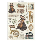 STAMPERIA SYMPHONY JUNK JOURNAL 8 КАРТИЧКИ 4 СТИКЕРА И 4 ИЗРЕЗКИ - SBJK24