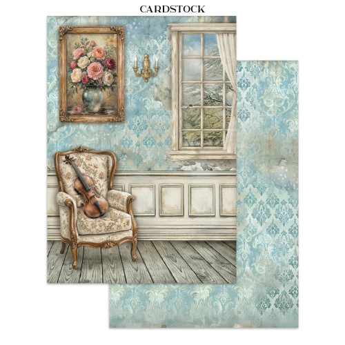 STAMPERIA SYMPHONY JUNK JOURNAL 8 КАРТИЧКИ 4 СТИКЕРА И 4 ИЗРЕЗКИ - SBJK24