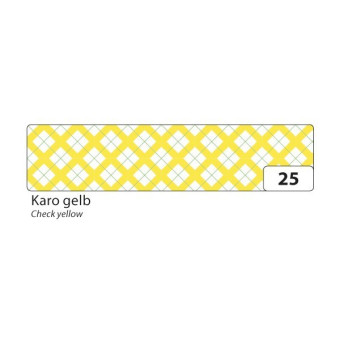 FOLIA WASHI TAPE - ЛЕПЕНКА ЗА ДЕКОРАЦИЯ - ЖЪЛТО КАРЕ