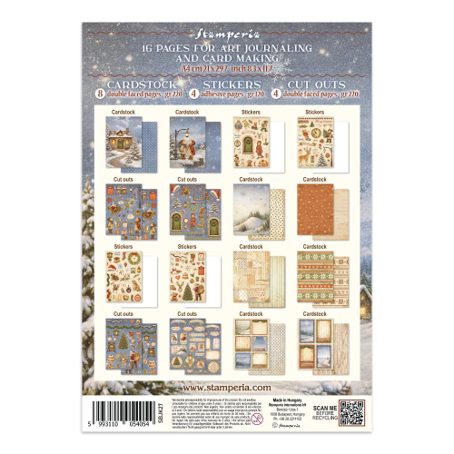 STAMPERIA SILENT NIGHT JUNK JOURNAL - SBJK27