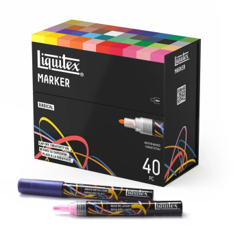 LIQUITEX АКРИЛНИ МАРКЕРИ КОМПЛЕКТ 40X2MM - RADICAL
