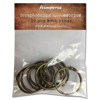 STAMPERIA ALBUM RINGS 10PCS, 3CM - SBA397