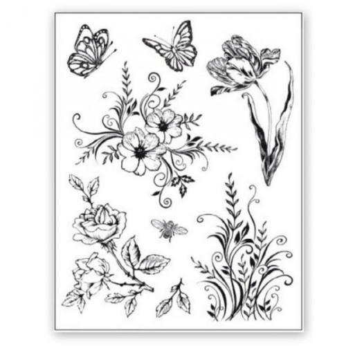 VIVA DECOR СИЛИКОНОВИ ПЕЧАТИ - FLOWERS AND BUTTERFLIES