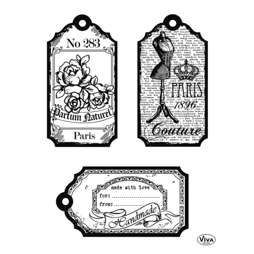 VIVA DECOR SILICONE STAMPS - TAGS PARIS