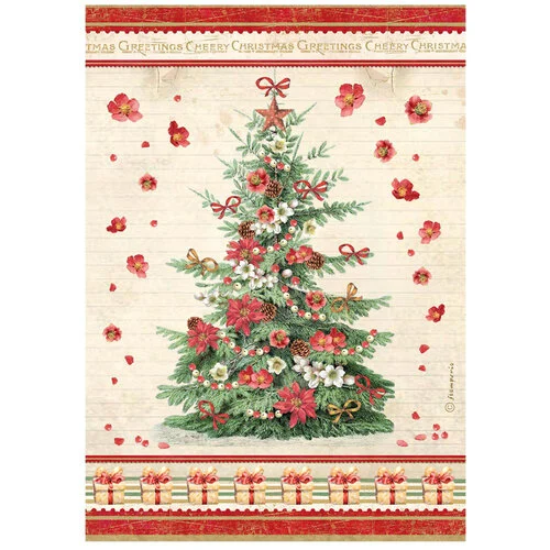 STAMPERIA CLASSIC CHRISTMAS ДЕКУПАЖНА ОРИЗ ХАРТИЯ А4 - DFSA41131