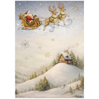 STAMPERIA SILENT NIGHT ДЕКУПАЖНА ОРИЗ ХАРТИЯ А4 - DFSA41139